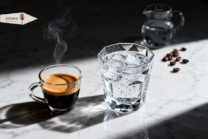 علت آب کنار قهوه