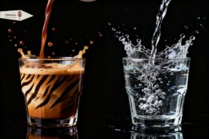 علت آب کنار قهوه