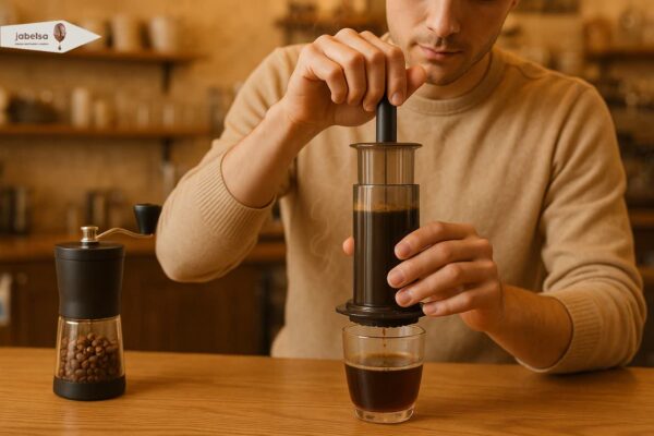 آموزش قهوه دمی با آیروپرس