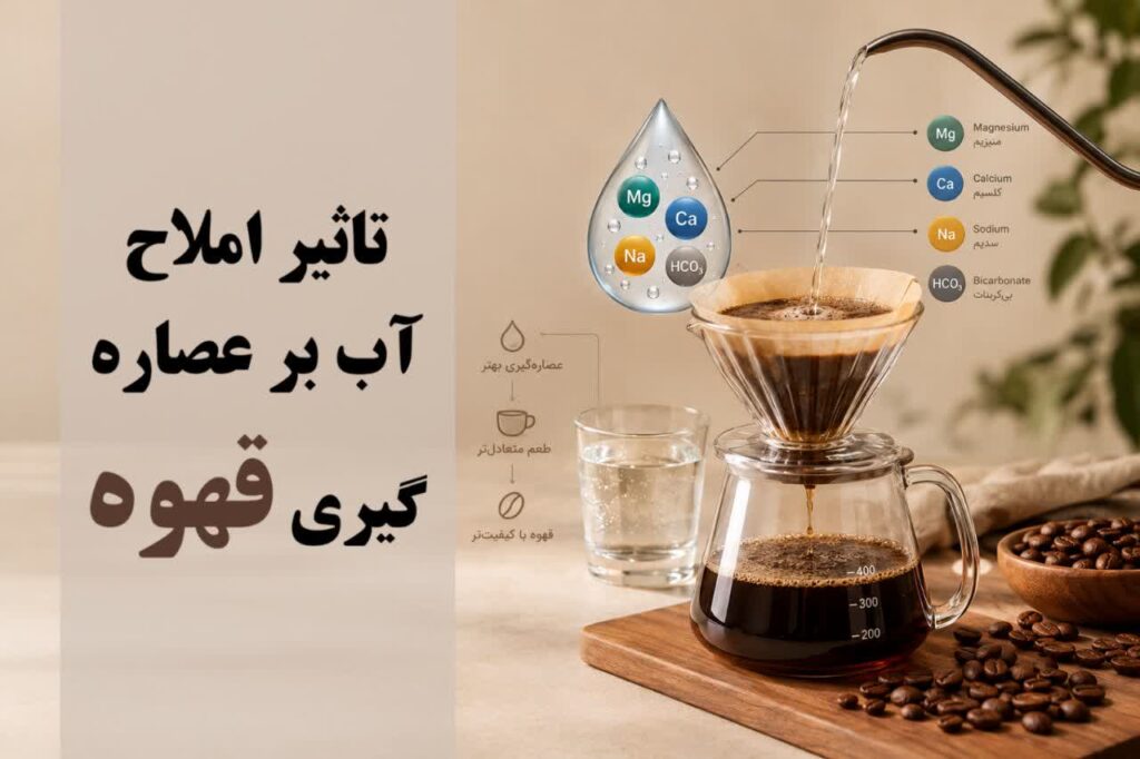 تاثیر املاح آب بر عصاره گیری قهوه