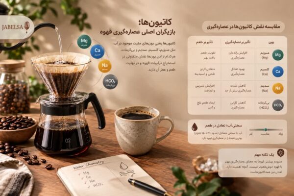 نقش کاتیون ها در عصاره گیری قهوه